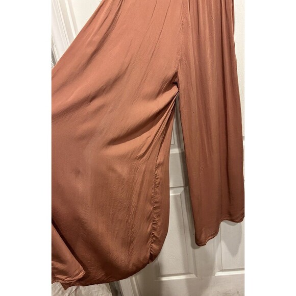 Sundays The Label Womens Brown Split Leg Zip up Pants AU 12 US 8 Medium - Picture 4 of 8